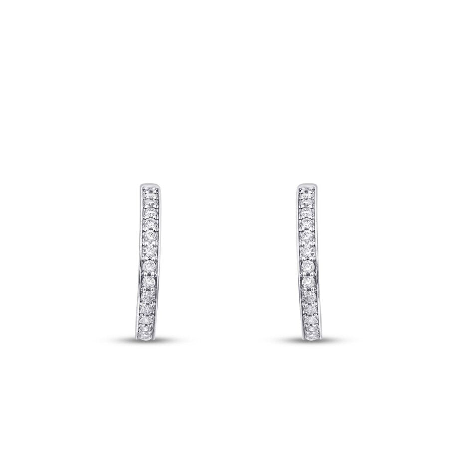 0,71 Carat Diamond Hoop Earrings
