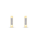 Gold Asymmetric Stone Earrings