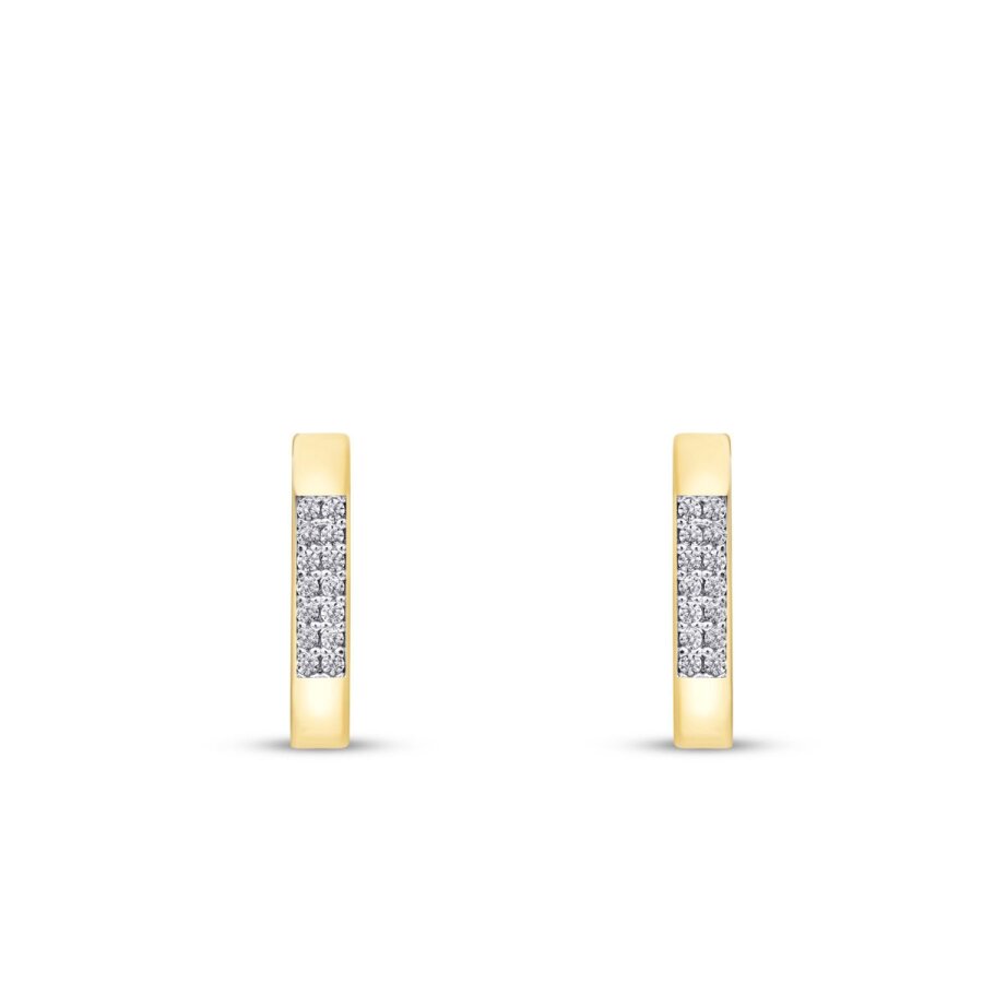 Gold Asymmetric Stone Earrings