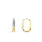 Gold Oval Chain Earrings
