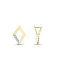 Gold Stone Baklava Earrings