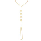 Gold Ball Heart Hand Chain Bracelet