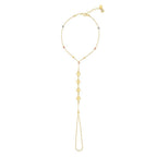 Gold Ball Heart Hand Chain Bracelet