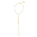 Gold Ball Heart Hand Chain Bracelet