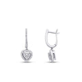 0,58 Carat Diamond Heart Earrings
