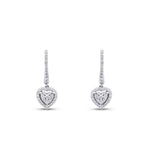 0,58 Carat Diamond Heart Earrings