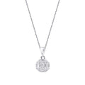 0,21 Carat Diamond Round Baguette Necklace