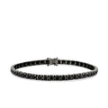 5,94 Carat Black Stone Men's Tennis Bracelet