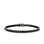 5,94 Carat Black Stone Men's Tennis Bracelet