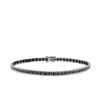 3,37 Carat Black Stone Men's Tennis Bracelet