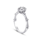 0,33 Carat Diamond Lotus Solitaire Engagement Ring
