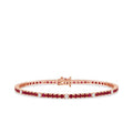 3,96 Carat Diamond Ruby Bracelet