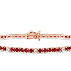 3,96 Carat Diamond Ruby Bracelet