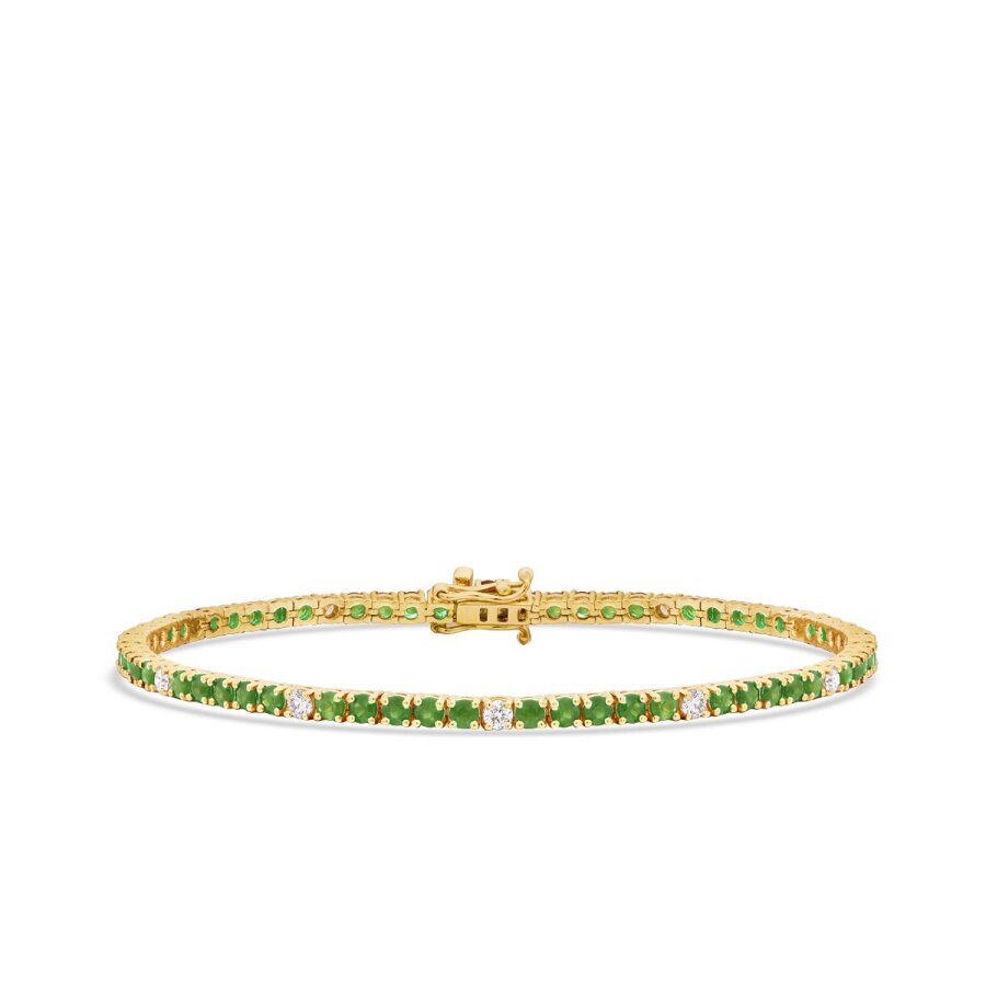 3,64 Carat Diamond Emerald Bracelet