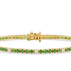3,64 Carat Diamond Emerald Bracelet