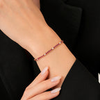 3,96 Carat Diamond Ruby Bracelet