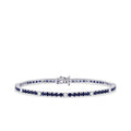 4.34 Carat Diamond Sapphire Bracelet