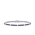 4.34 Carat Diamond Sapphire Bracelet