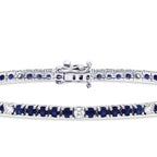 4.34 Carat Diamond Sapphire Bracelet