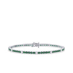 3.62 Carat Diamond Emerald Bracelet