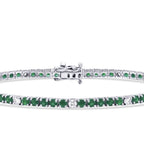 3.62 Carat Diamond Emerald Bracelet