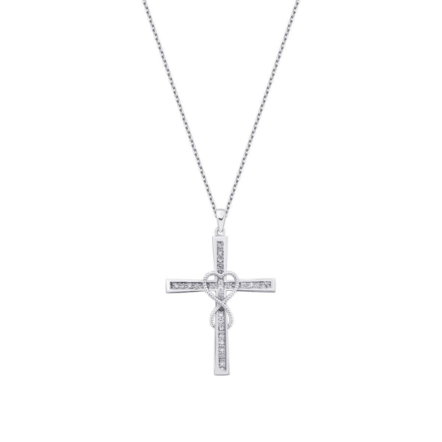 0,16 Carat Diamond Cross Necklace