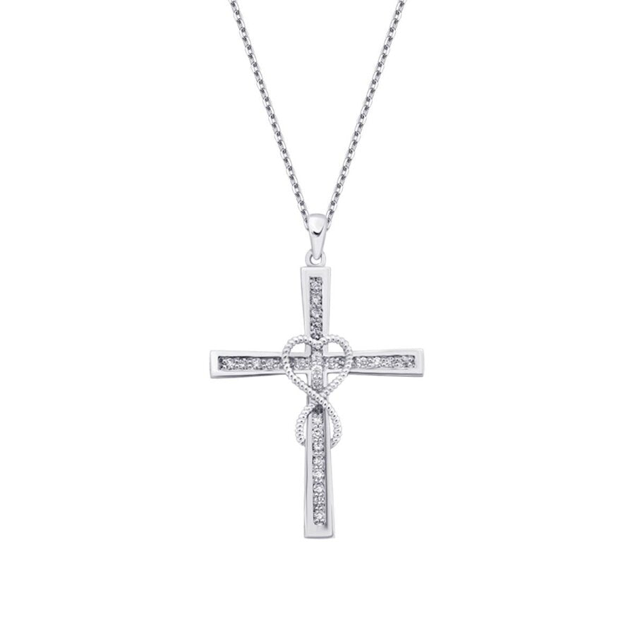 0,16 Carat Diamond Cross Necklace