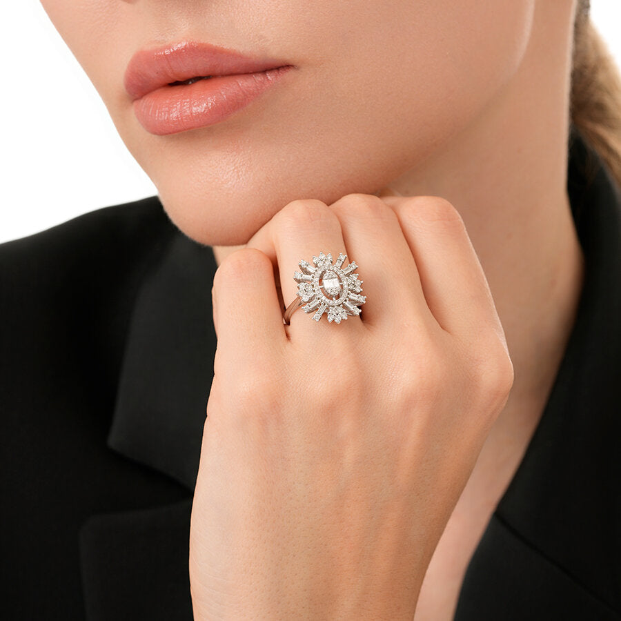 0,93 Carat Diamond Baguette Ring