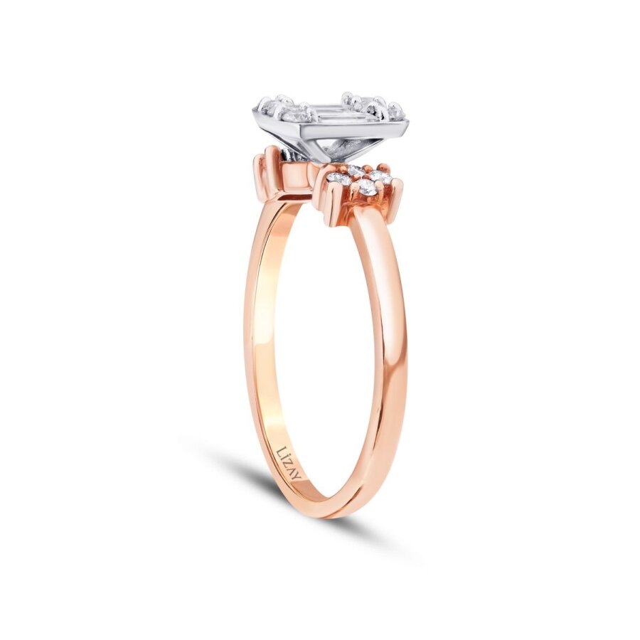 0,38 Carat Diamond Baguette Ring