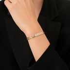 Gold Stone Triangle Bracelet