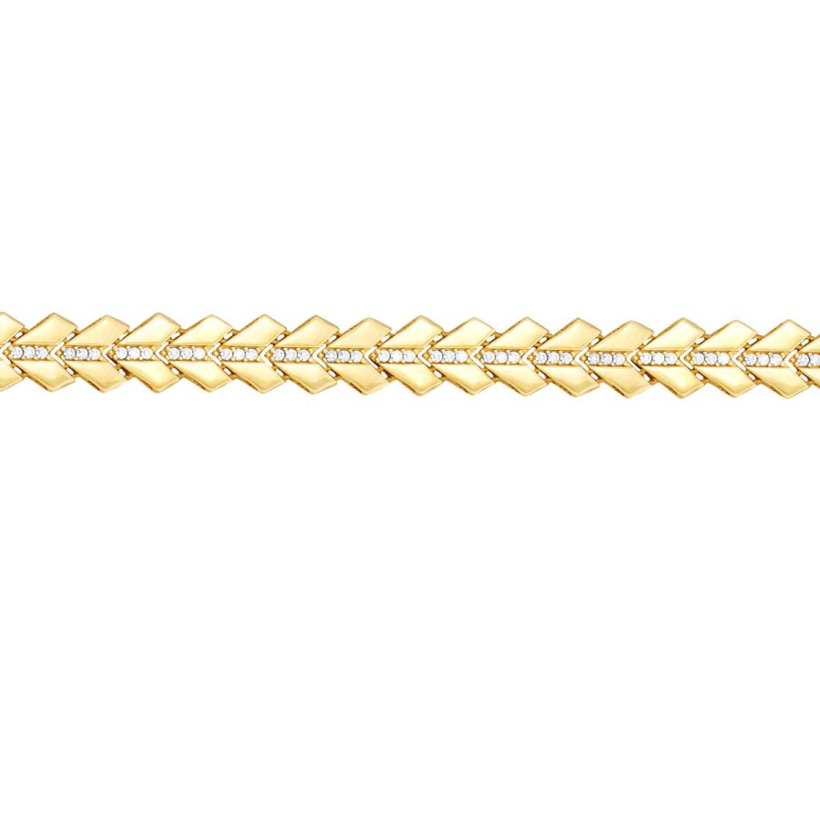Gold Stone Triangle Bracelet