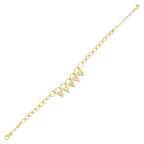 Gold Triangle Stone Bracelet