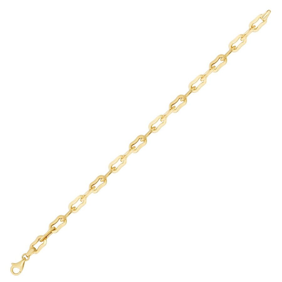 Gold Twisted Paperclip Bracelet