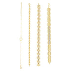 Gold Stone Zigzag Bracelet