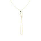 Gold Stone Snake Hand Chain Bracelet