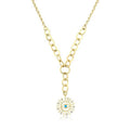 Gold Chain Blue Eye Necklace