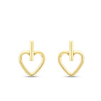 Gold Heart-Shaped Earrings