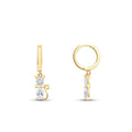 Gold Stone Cat Earrings