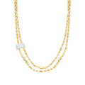 Gold Chain Baguette Necklace