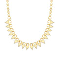 Gold Triangle Stone Collar Necklace