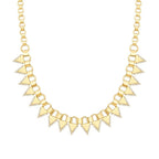 Gold Triangle Stone Collar Necklace