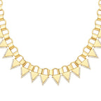 Gold Triangle Stone Collar Necklace