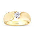 Gold Stone Twist Ring