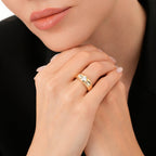Gold Shaped Stone Ring