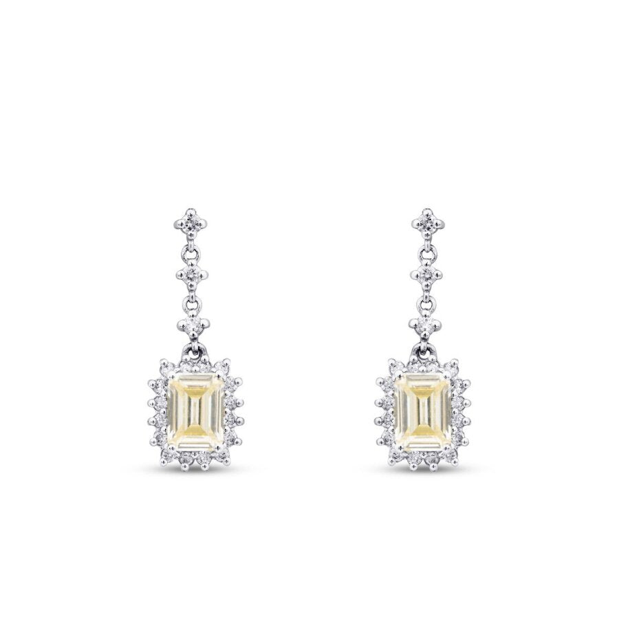 3.85 Carat Diamond Fancy Earrings