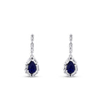 1.59 Carat Diamond Sapphire Earrings