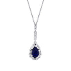 0.75 Carat Diamond Sapphire Necklace