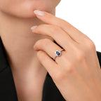 0.66 Carat Diamond Sapphire Ring