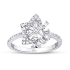 0,30 Carat Diamond Baguette Star Ring