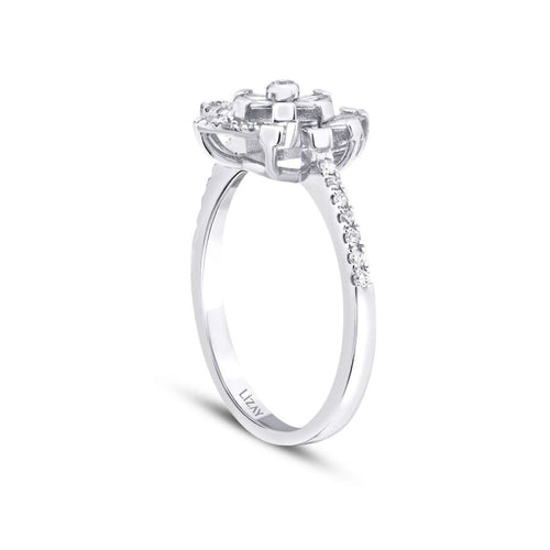 0,30 Carat Diamond Baguette Star Ring